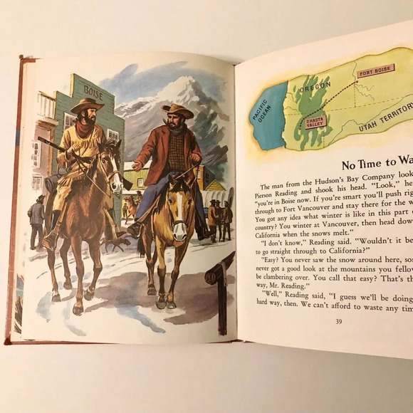 Vintage 1962 Wagons  Ho Whitman Childrens Western Book Hardcover - Picture 13 of 16